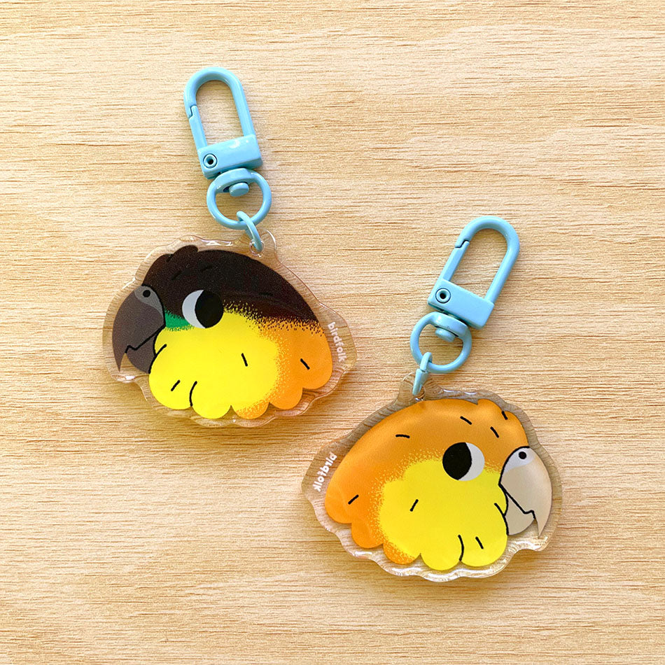 Black-headed Caique/White-bellied Caique Keychain